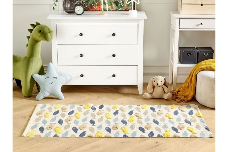 Bomullsmatta Ipuh 80x150 cm - Beige - Textil & mattor - Matta - Modern matta - Bomullsmatta