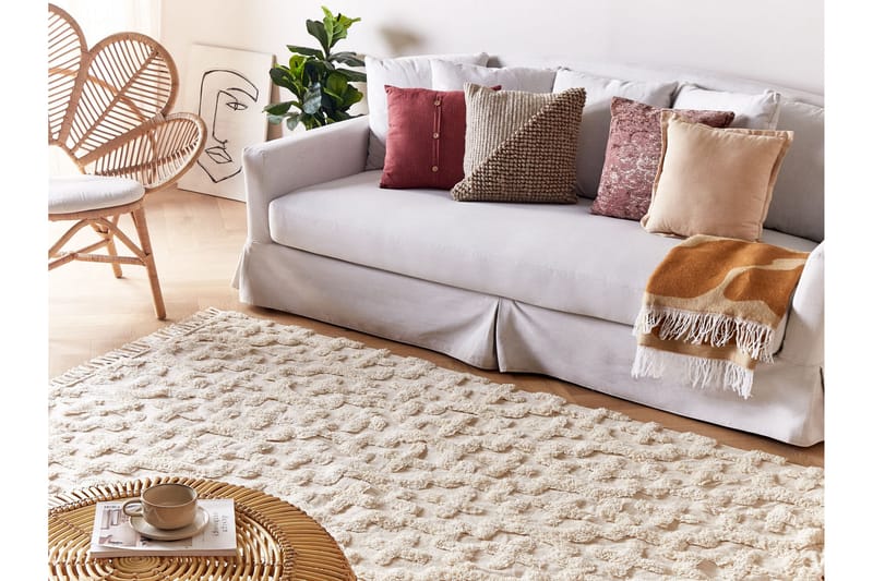 Bomullsmatta Itangar 160x230 cm - Beige - Textil & mattor - Matta - Modern matta - Bomullsmatta