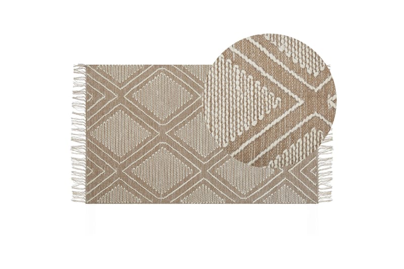 Bomullsmatta Kacem 80x150 cm - Beige - Textil & mattor - Matta - Modern matta - Bomullsmatta