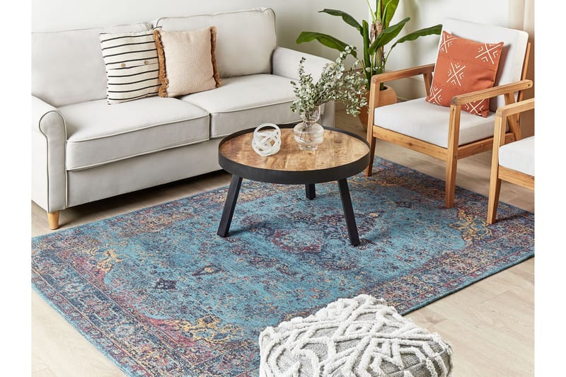Bomullsmatta Kansu 160x230 cm - Blå - Textil & mattor - Matta - Modern matta - Bomullsmatta