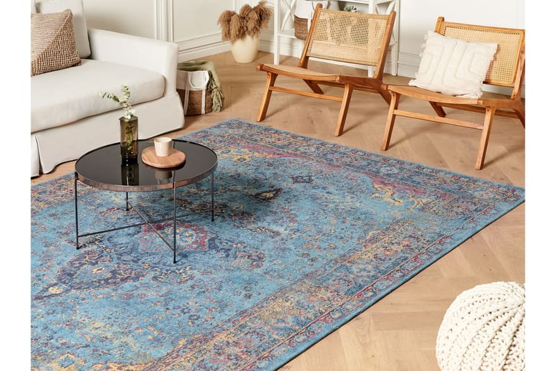 Bomullsmatta Kansu 200x300 cm - Blå - Textil & mattor - Matta - Modern matta - Bomullsmatta
