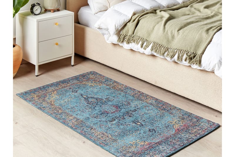 Bomullsmatta Kansu 80x150 cm - Blå - Textil & mattor - Matta - Modern matta - Bomullsmatta