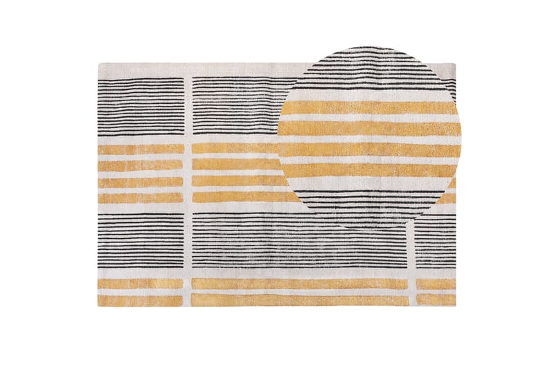Bomullsmatta Katra 200x300 cm - Gul - Textil & mattor - Matta - Modern matta - Ryamatta