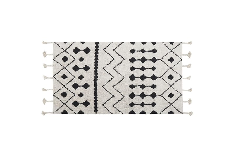 Bomullsmatta Khemisset 80x150 cm - Svart/Vit - Textil & mattor - Matta - Modern matta - Bomullsmatta