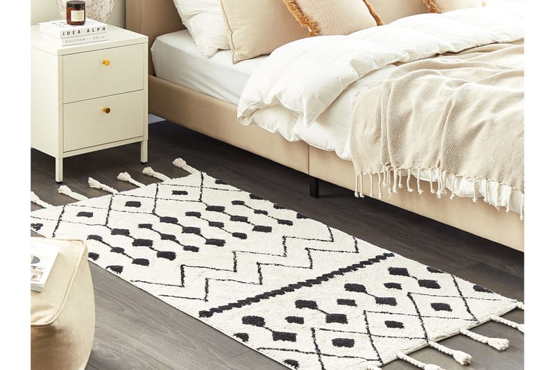 Bomullsmatta Khemisset 80x150 cm - Svart/Vit - Textil & mattor - Matta - Modern matta - Bomullsmatta