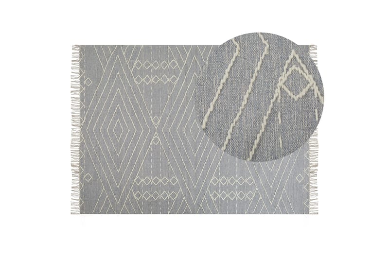 Bomullsmatta Khenifra 140x200 cm - Grå - Textil & mattor - Matta - Modern matta - Bomullsmatta
