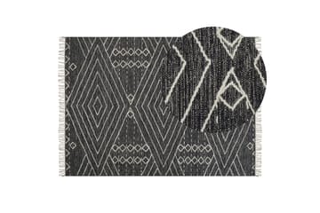 Bomullsmatta Khenifra 140x200 cm - Svart/Vit - Textil & mattor - Matta - Modern matta - Bomullsmatta