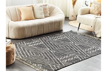 Bomullsmatta Khenifra 160x230 cm - Svart/Vit - Textil & mattor - Matta - Modern matta - Bomullsmatta