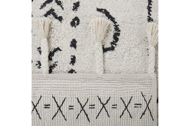 Bomullsmatta Khouribga 160x230 cm - Svart/Vit - Textil & mattor - Matta - Modern matta - Bomullsmatta