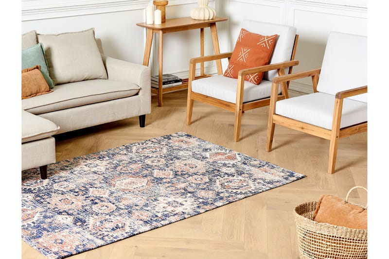 Bomullsmatta Kurin 140x200 cm - Blå - Textil & mattor - Matta - Modern matta - Gångmatta