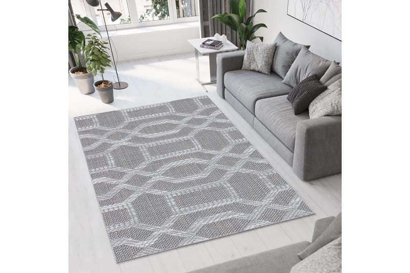 Magma Bomullsmatta 100x150 cm Rektangulär - Grå - Textil & mattor - Matta - Modern matta - Bomullsmatta