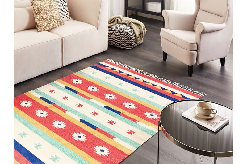 Bomullsmatta Margara 140x200 cm - Röd - Textil & mattor - Matta - Modern matta - Bomullsmatta