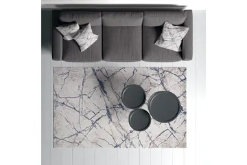 Masahiko Bomullsmatta 100x300 cm Rektangulär - Blå - Textil & mattor - Matta - Modern matta - Bomullsmatta