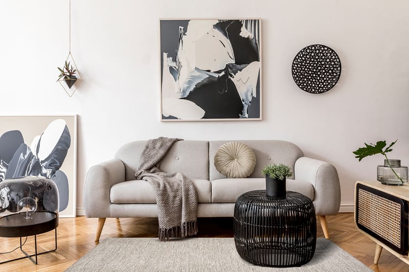 Varberg Bomullsmatta 160x230 cm Rektangulär - Beige - Textil & mattor - Matta - Modern matta - Gångmatta
