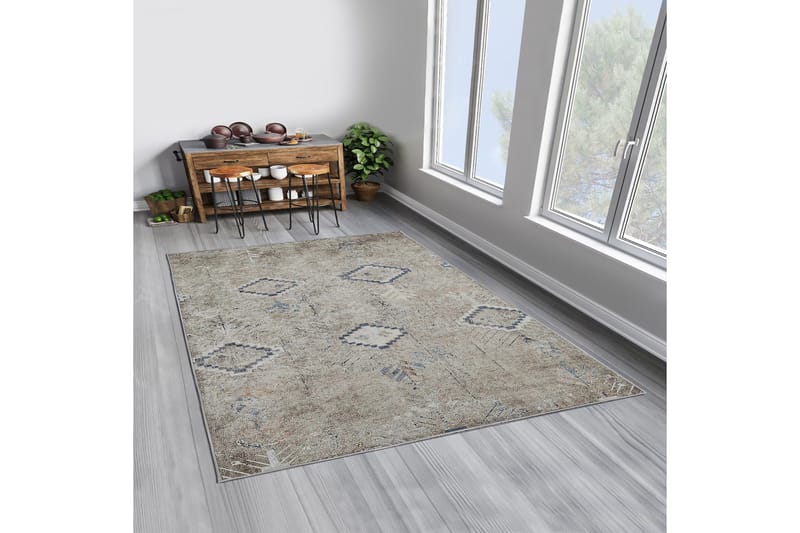 Sabrina Bomullsmatta 100x300 cm Rektangulär - Grå - Textil & mattor - Matta - Modern matta - Bomullsmatta