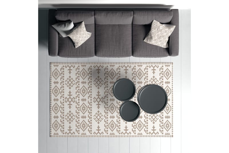 Ennoxeon Bomullsmatta 100x300 cm Rektangulär - Vit - Textil & mattor - Matta - Modern matta - Bomullsmatta