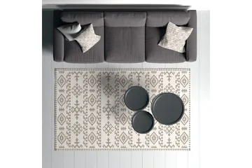 Ennoxeon Bomullsmatta 100x300 cm Rektangulär - Vit - Textil & mattor - Matta - Modern matta - Bomullsmatta