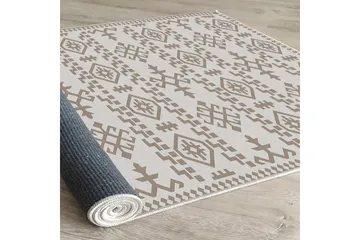 Ennoxeon Bomullsmatta 100x300 cm Rektangulär - Vit - Textil & mattor - Matta - Modern matta - Bomullsmatta