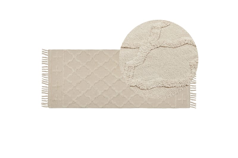 Bomullsmatta Tozlu 80x230 cm - Beige - Textil & mattor - Matta - Modern matta - Bomullsmatta