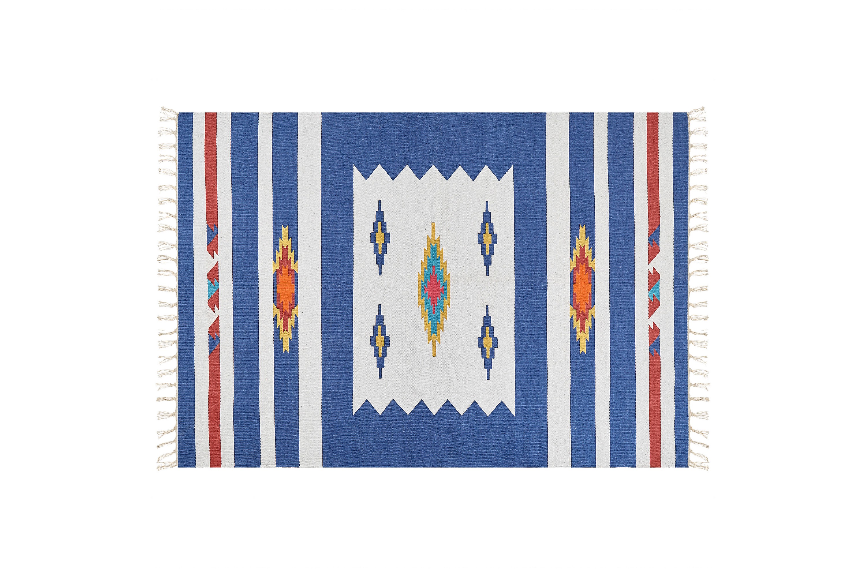 bomullsmatta varser 140x200 cm - blå