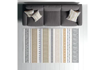 Idaburn Bomullsmatta 100x300 cm Rektangulär - Vit - Textil & mattor - Matta - Modern matta - Bomullsmatta