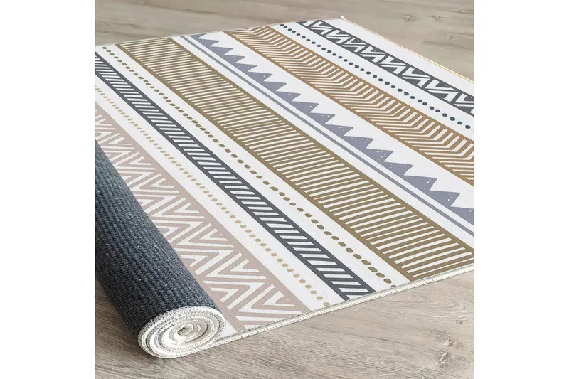 Idaburn Bomullsmatta 100x300 cm Rektangulär - Vit - Textil & mattor - Matta - Modern matta - Bomullsmatta