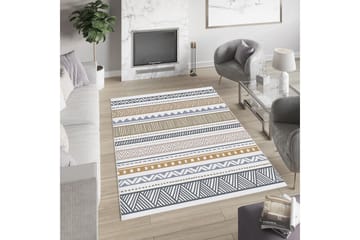 Idaburn Bomullsmatta 100x300 cm Rektangulär - Vit - Textil & mattor - Matta - Modern matta - Bomullsmatta