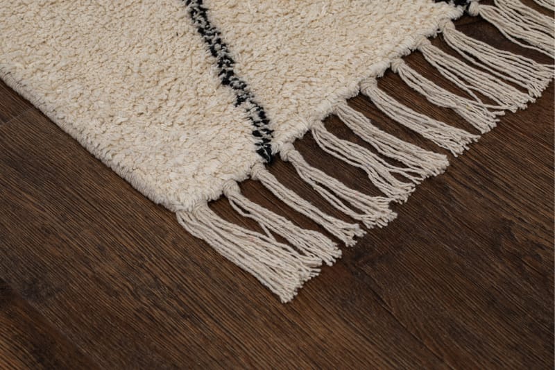 Bomullsmatta Berber Sevilla 160x230 cm - Vit/svart - Textil & mattor - Matta - Modern matta - Bomullsmatta