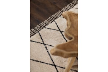 Bomullsmatta Berber Sevilla 160x230 cm - Vit/svart - Textil & mattor - Matta - Modern matta - Bomullsmatta