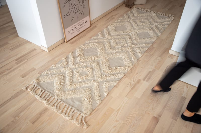 Hilma Bomullsmatta 250x80 cm - Offwhite - Textil & mattor - Matta - Modern matta - Bomullsmatta