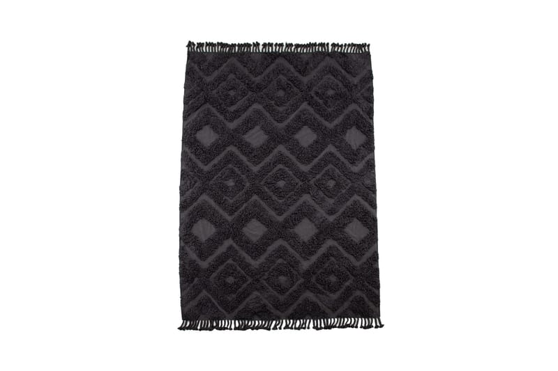 Hilma Bomullsmatta Rektangulär 250x350 cm, Mörkgrå