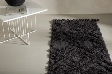 Hilma Bomullsmatta Rektangulär 70x200 cm - Mörkgrå - Textil & mattor - Matta - Modern matta - Bomullsmatta