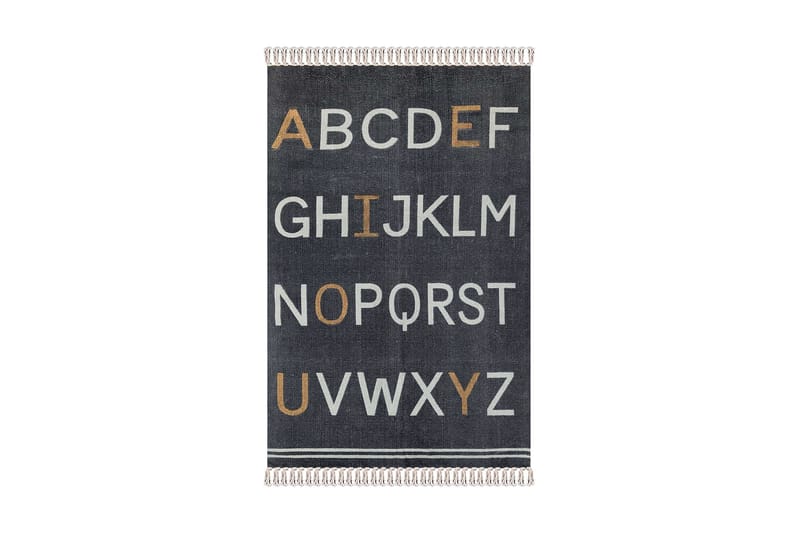 Matta Kid's Alphabet 100x140 cm Grå - Bomullsmatta