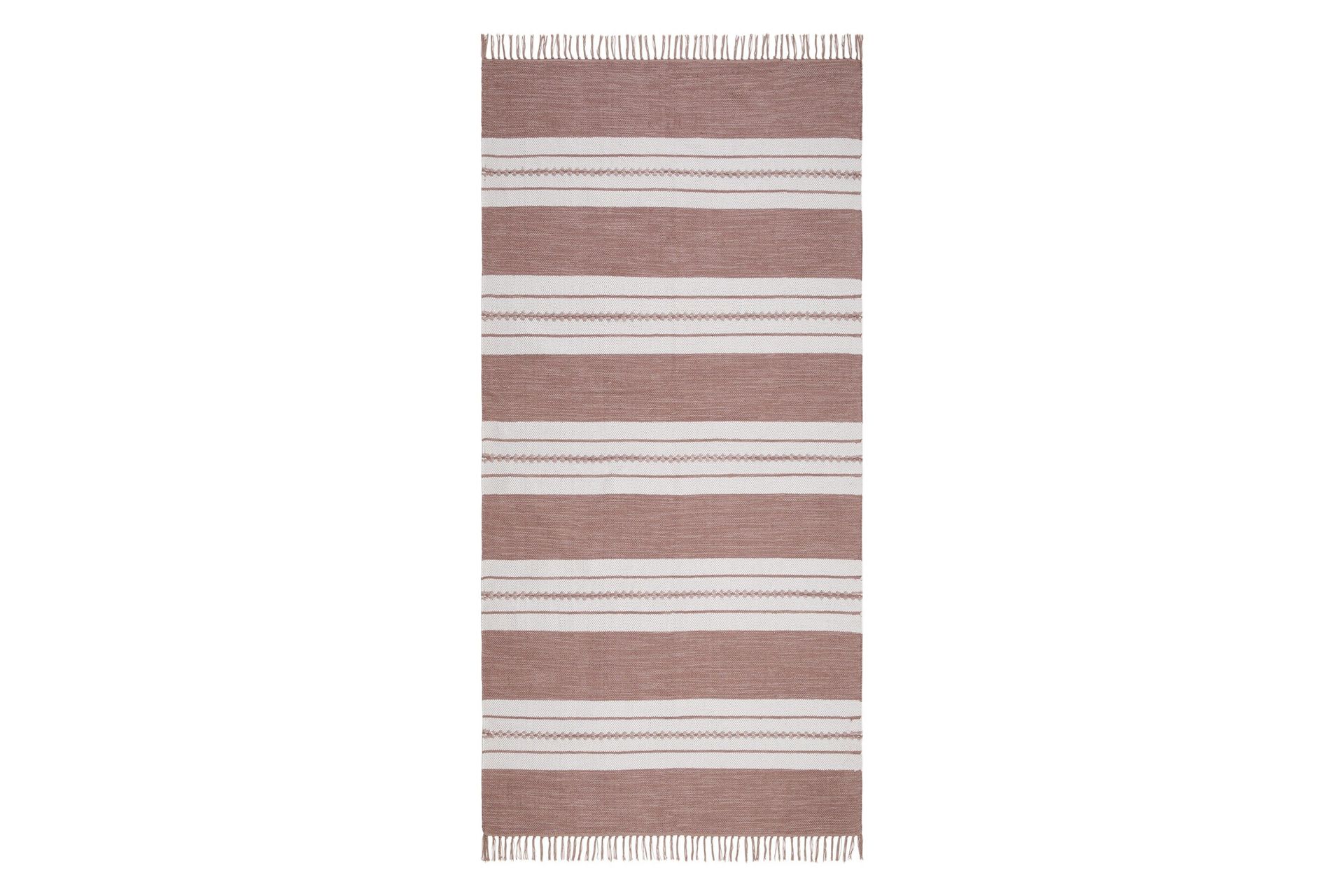 Sund Bomullsmatta 75x150 cm Oval - Rosa