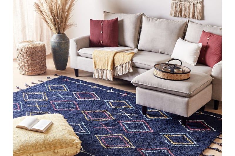 Corum Ryamatta 160x230 cm - Svart - Textil & mattor - Matta - Modern matta - Bomullsmatta