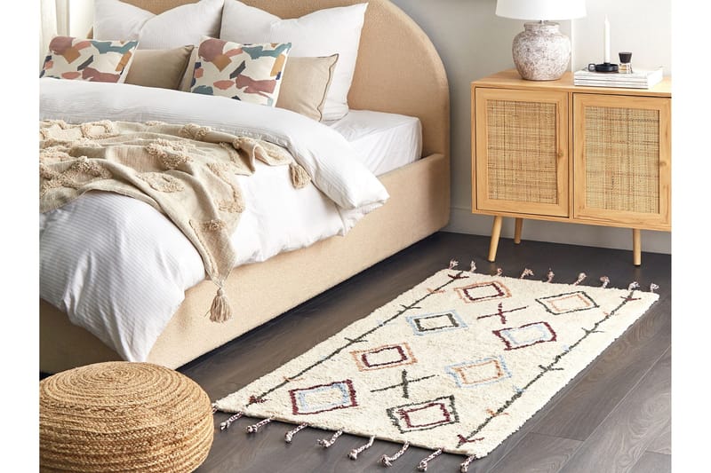 Corum Ryamatta 80x150 cm - Beige - Textil & mattor - Matta - Modern matta - Bomullsmatta