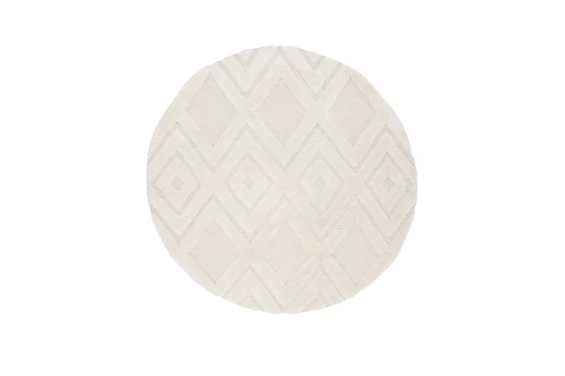 Dahlia Ullmatta 200 cm Rund, Vit