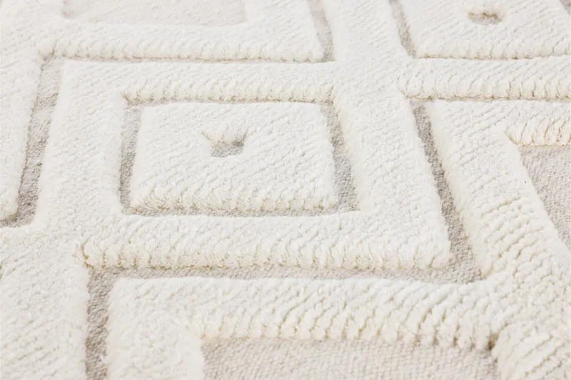 Dahlia Ullmatta 200x300 cm Rektangulär - Vit - Textil & mattor - Matta - Modern matta - Ullmatta