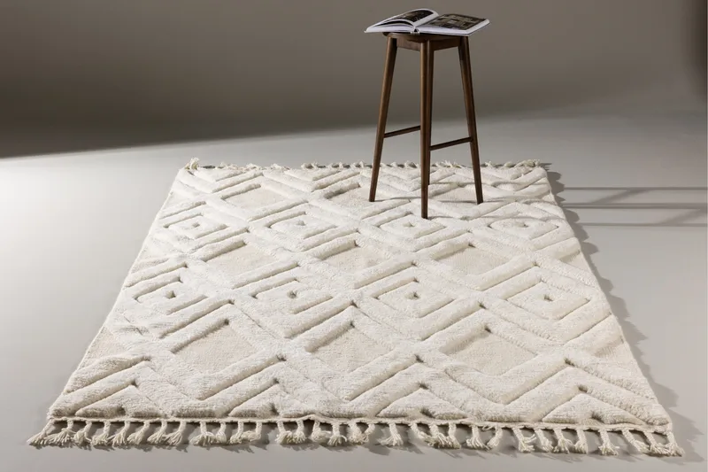 Dahlia Ullmatta 200x300 cm Rektangulär - Vit - Textil & mattor - Matta - Modern matta - Ullmatta
