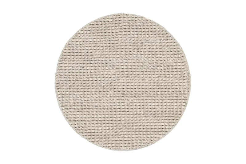 Dalarö Ullmatta 200 cm Rund - Vit - Textil & mattor - Matta - Modern matta - Ullmatta