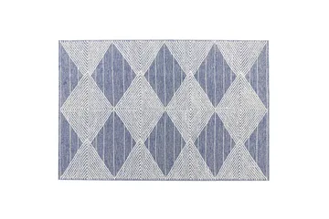 Datca Ullmatta 160x230 cm - Blå - Textil & mattor - Matta - Modern matta - Ullmatta