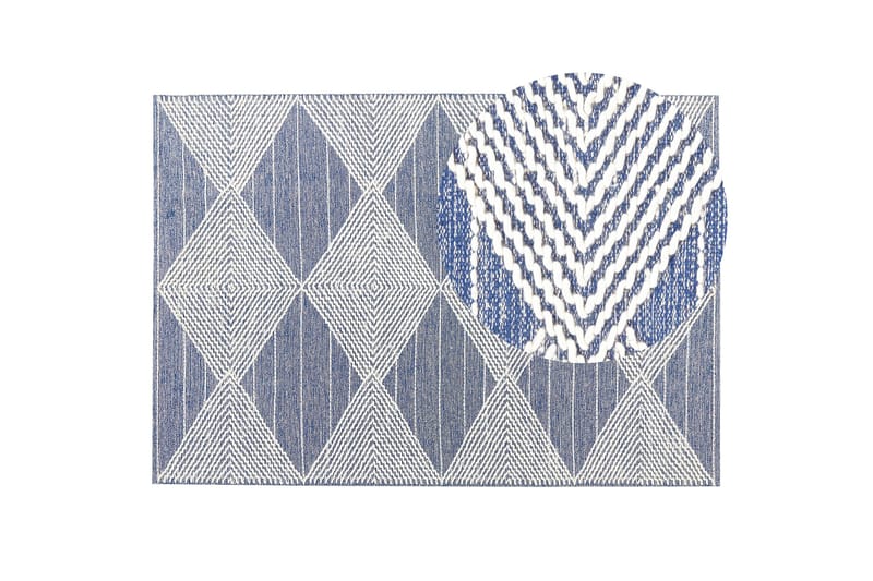Datca Ullmatta 160x230 cm - Blå - Textil & mattor - Matta - Modern matta - Ullmatta