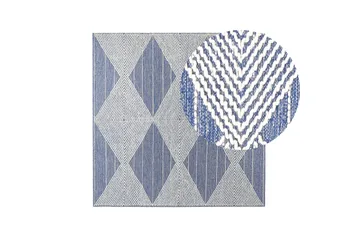 Datca Ullmatta 200x200 cm - Blå - Textil & mattor - Matta - Modern matta - Ullmatta