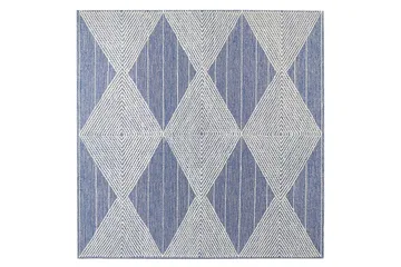 Datca Ullmatta 200x200 cm - Blå - Textil & mattor - Matta - Modern matta - Ullmatta