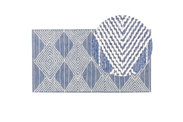 Datca Ullmatta 80x150 cm - Blå - Textil & mattor - Matta - Modern matta - Ullmatta