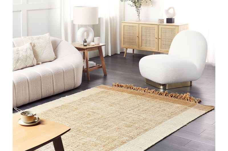 Dedemli Jutematta 160x230 cm - Beige - Textil & mattor - Matta - Modern matta - Jutematta & hampamatta