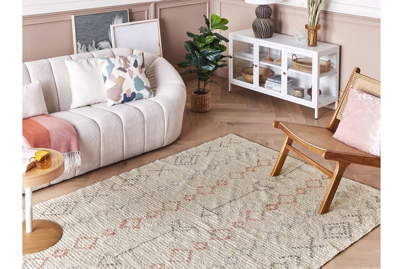 Dispur Bomullsmatta 160x230 cm - Beige - Textil & mattor - Matta - Modern matta - Bomullsmatta