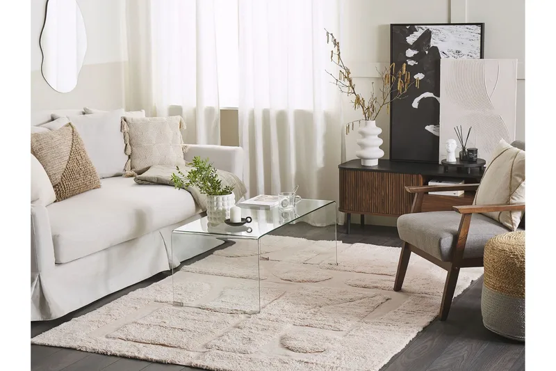 Diyadin Bomullsmatta 140x200 cm - Beige - Textil & mattor - Matta - Modern matta - Bomullsmatta