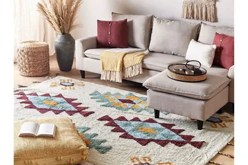 Duzce Ryamatta 160x230 cm - Beige - Textil & mattor - Matta - Modern matta - Bomullsmatta