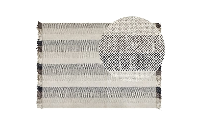 Emirler Ullmatta 140x200 cm - Svart/Vit - Textil & mattor - Matta - Modern matta - Ullmatta